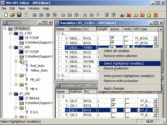 OPC Server Screenshot